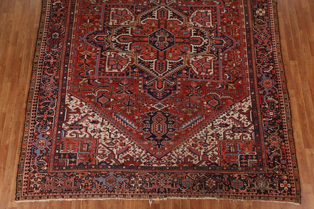 Pre-1900 Antique Vegetable Dye Heriz-Serapi Persian Rug 9x12