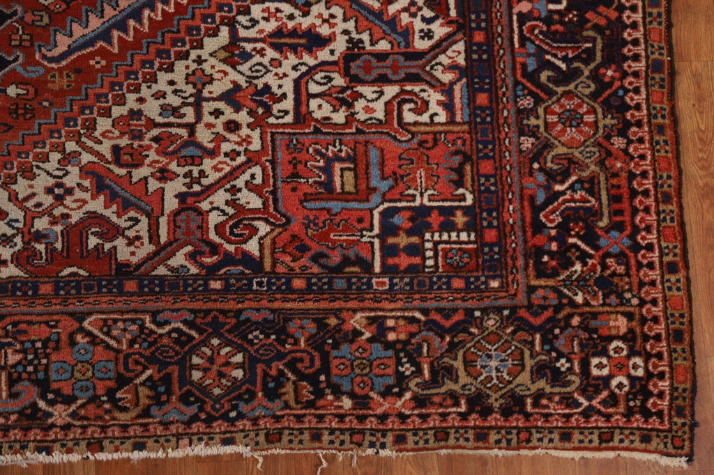 Pre-1900 Antique Vegetable Dye Heriz-Serapi Persian Rug 9x12