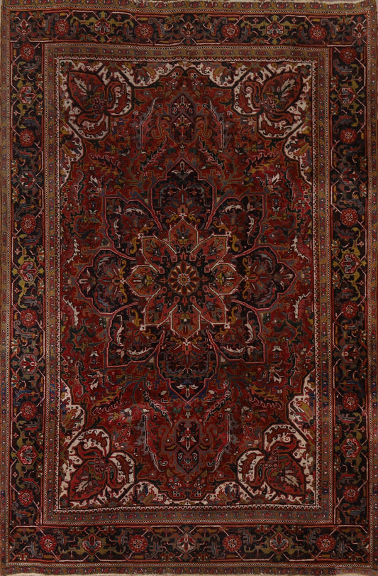 Vintage Wool Heriz Persian Area Rug 8x11