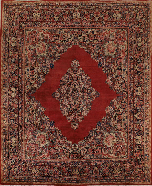 Red Vintage Mahal Persian Area Rug 11x12