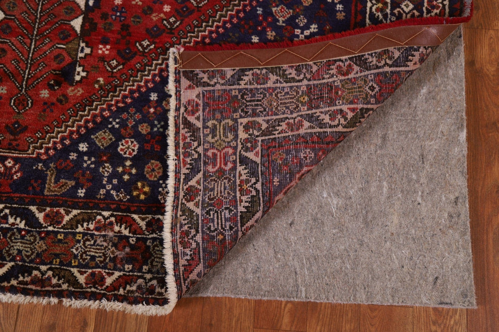 Geometric Red Abadeh Persian Area Rug 5x7