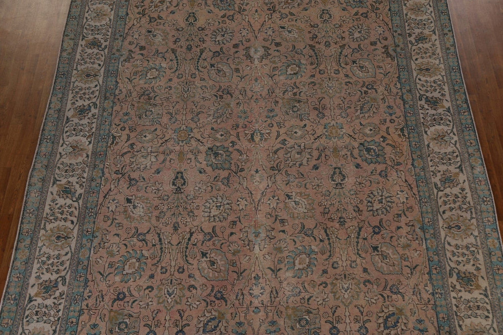 Distressed Tabriz Persian Area Rug 10x13