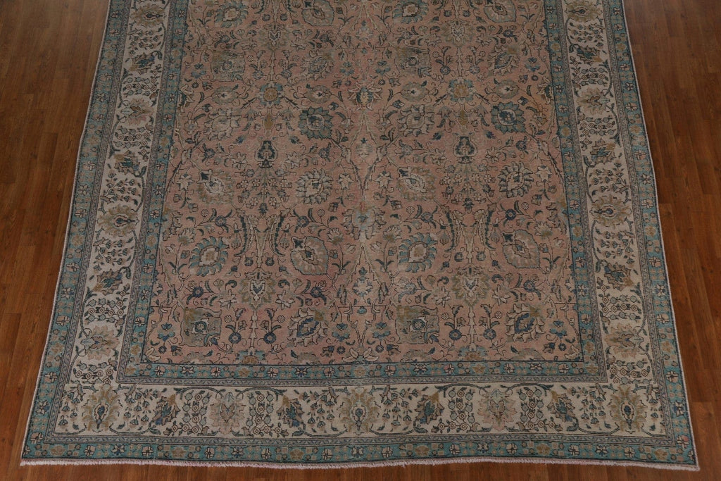 Distressed Tabriz Persian Area Rug 10x13