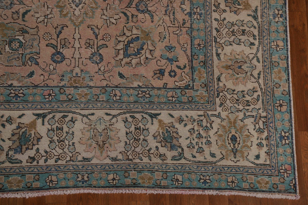 Distressed Tabriz Persian Area Rug 10x13