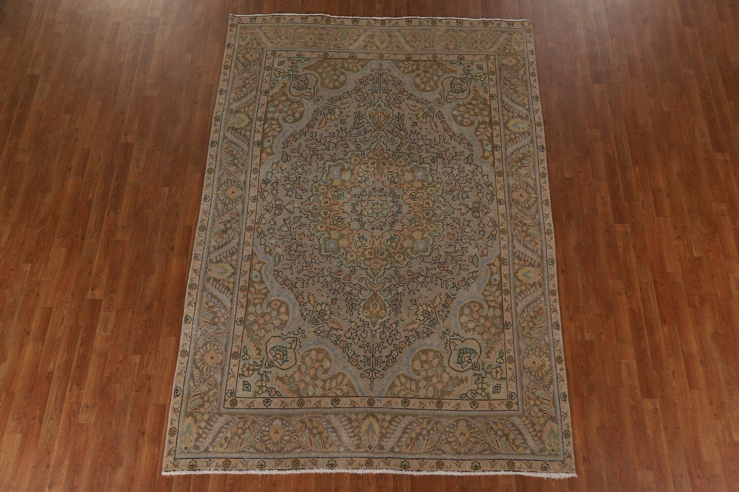 Handmade Brown Tabriz Persian Area Rug 7x10