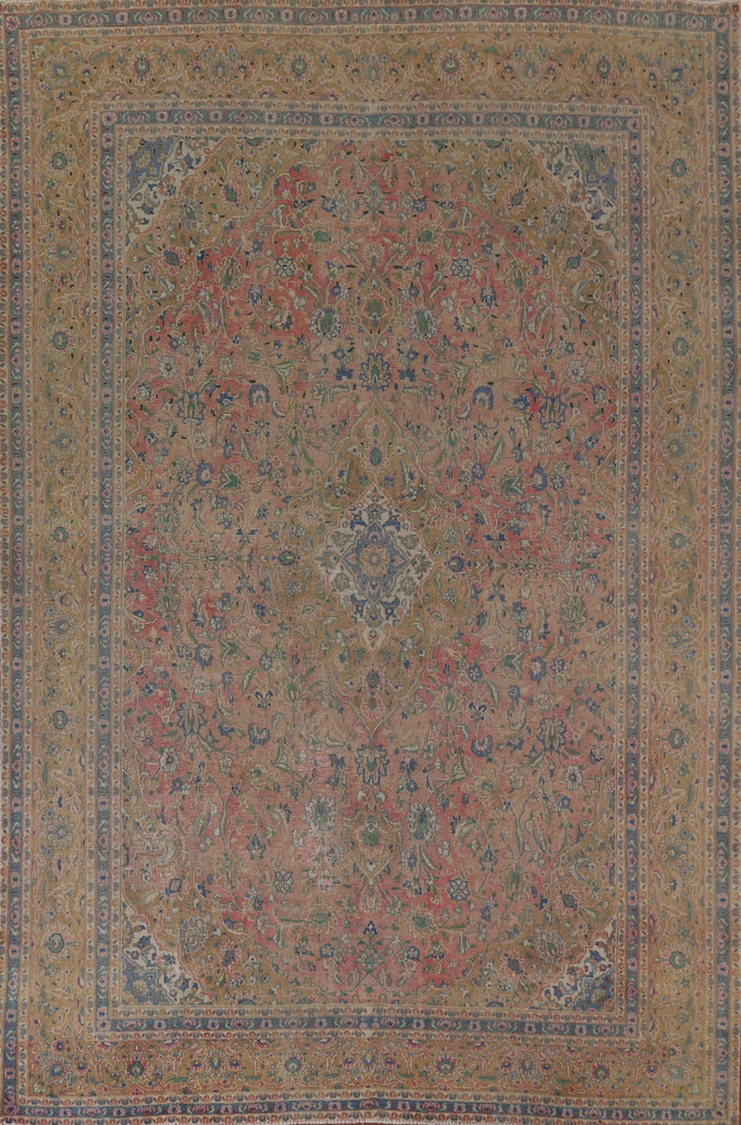 Traditional Mashad Persian Area Rug 9x13