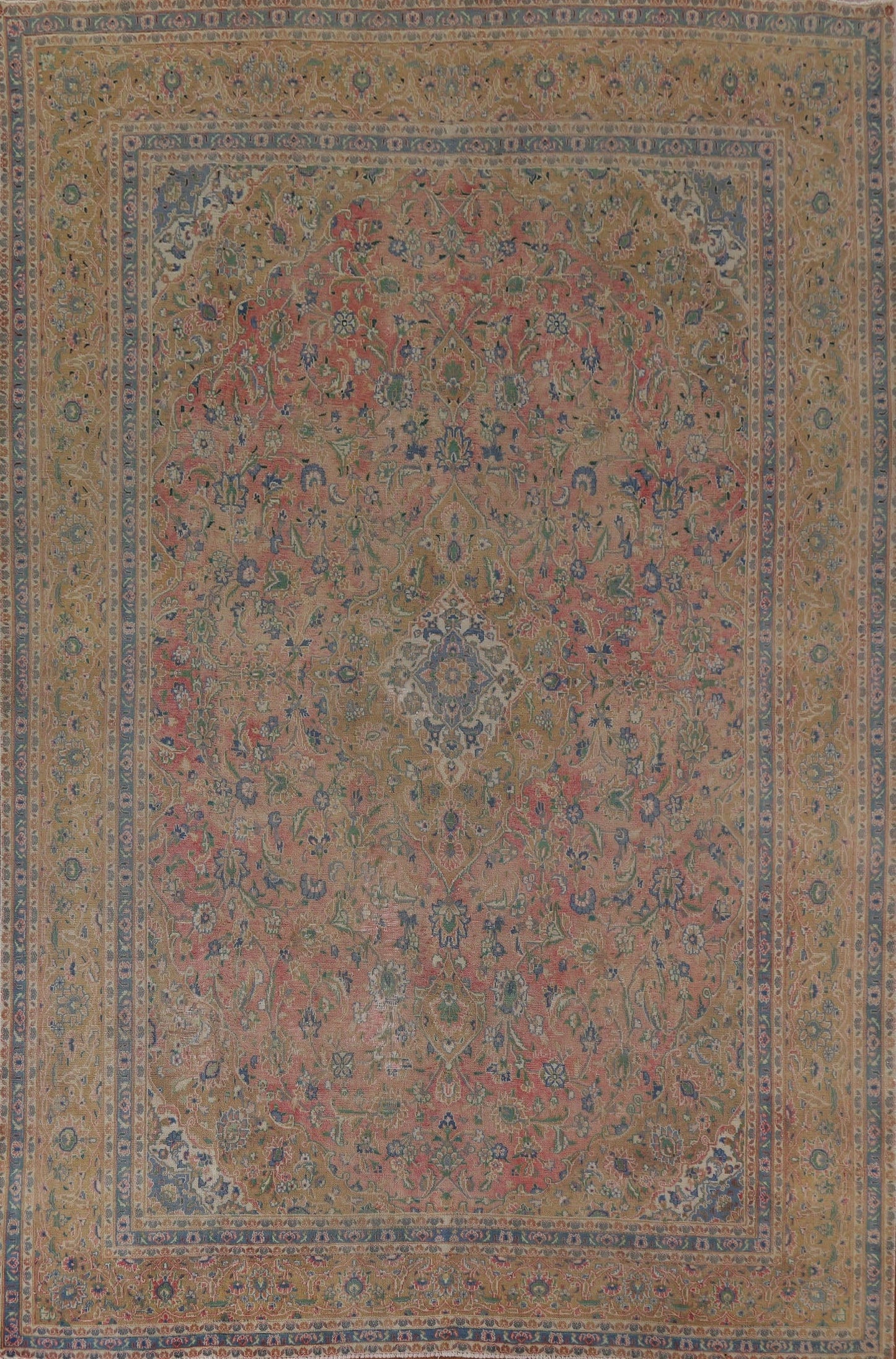 Traditional Mashad Persian Area Rug 9x13