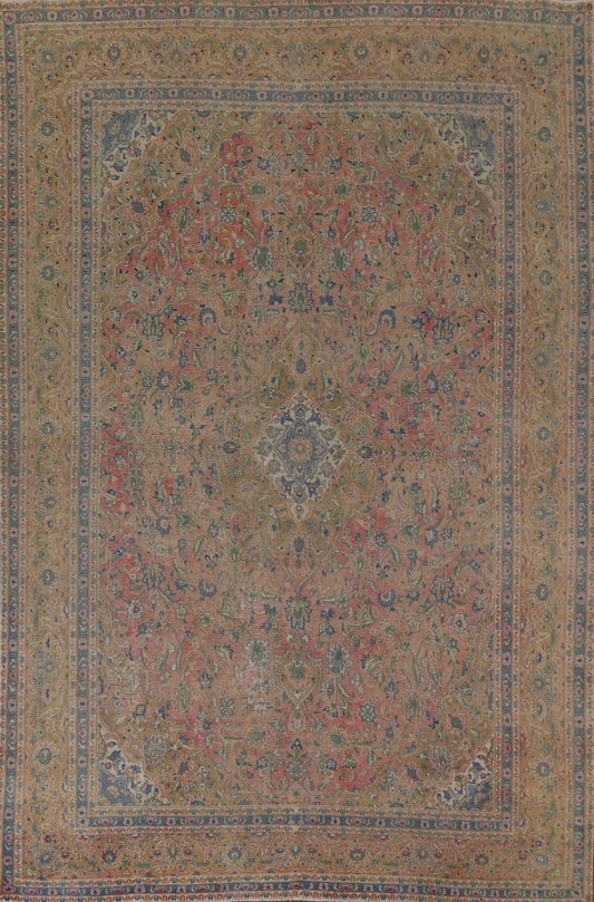 Traditional Mashad Persian Area Rug 9x13