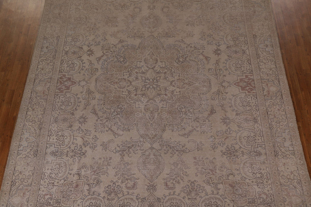 Distressed Tabriz Persian Area Rug 10x13