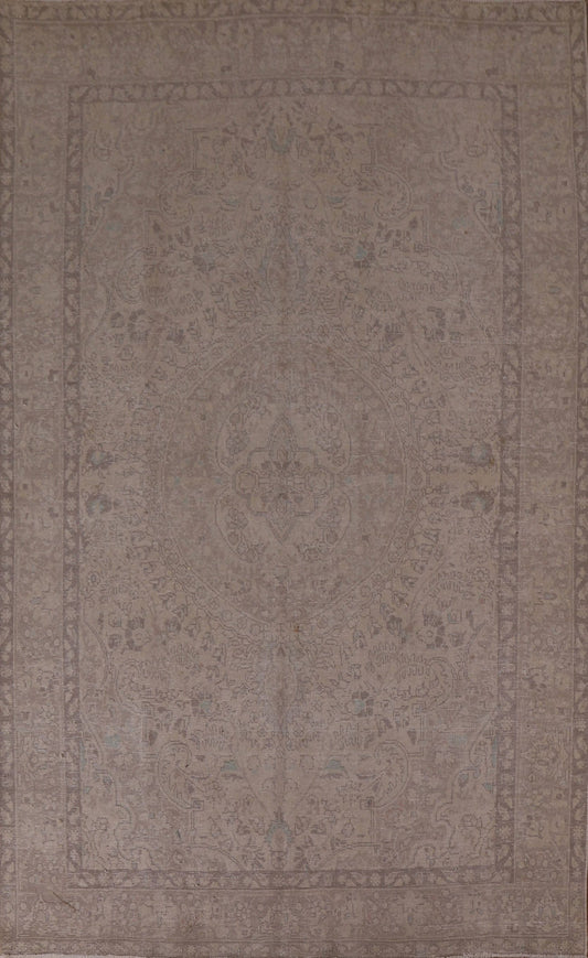 Distressed Muted Persian Area Rug 6x9