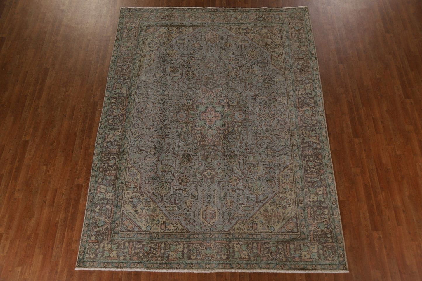 Over-Dyed Distressed Tabriz Persian Area Rug 8x11