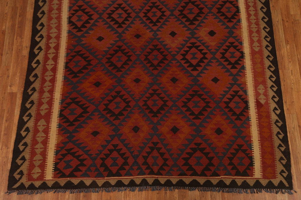 Geometric Kilim Wool Area Rug 8x10