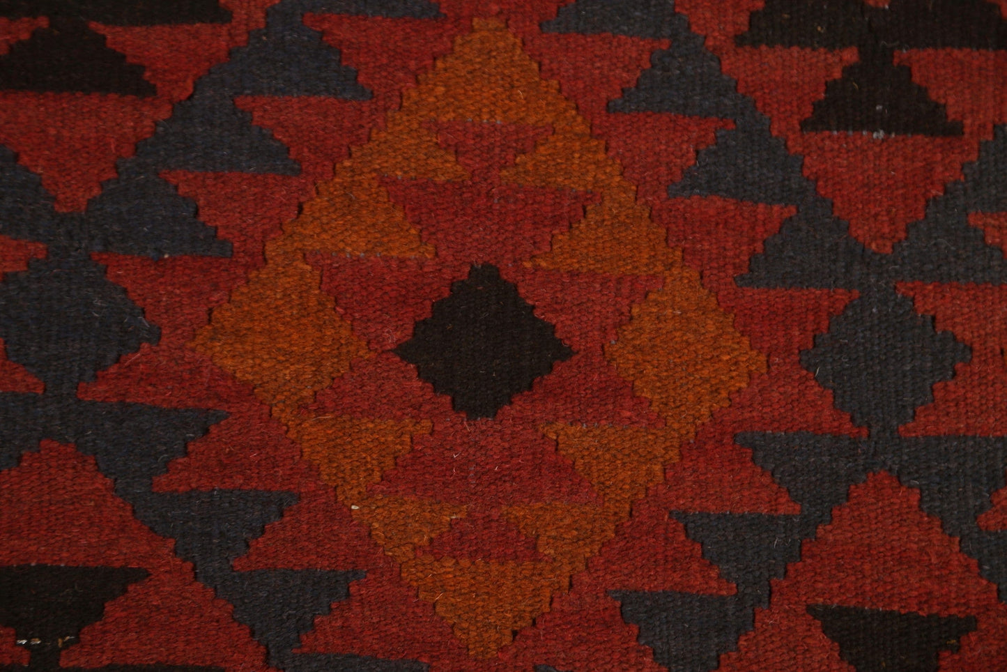 Geometric Kilim Wool Area Rug 8x10