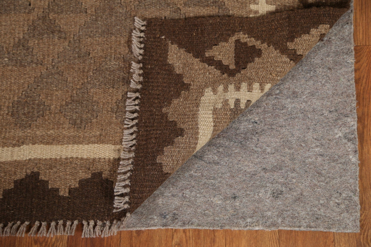 Brown Kilim Tribal Area Rug 7x10