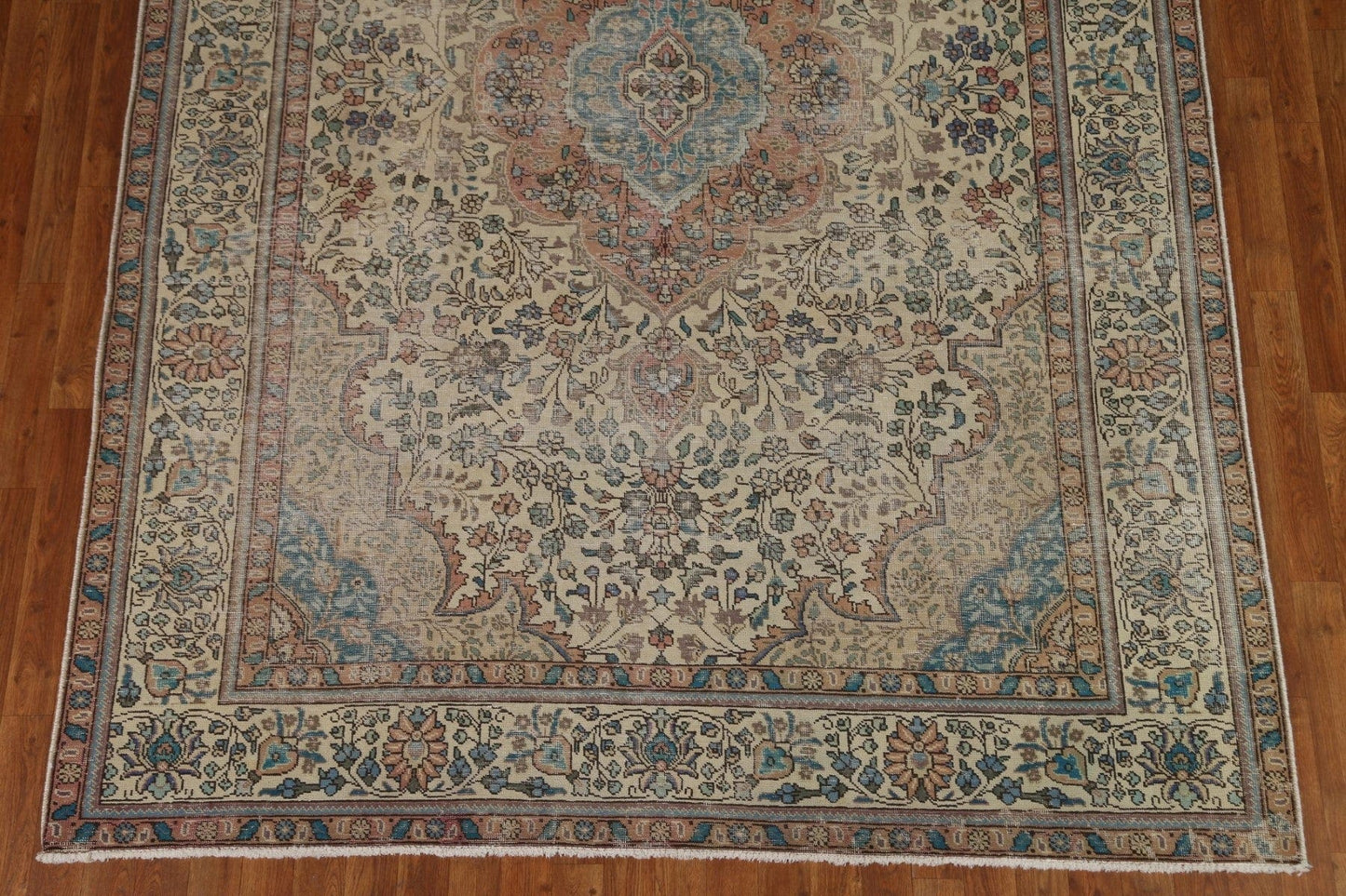 Distressed Wool Tabriz Persian Area Rug 7x10