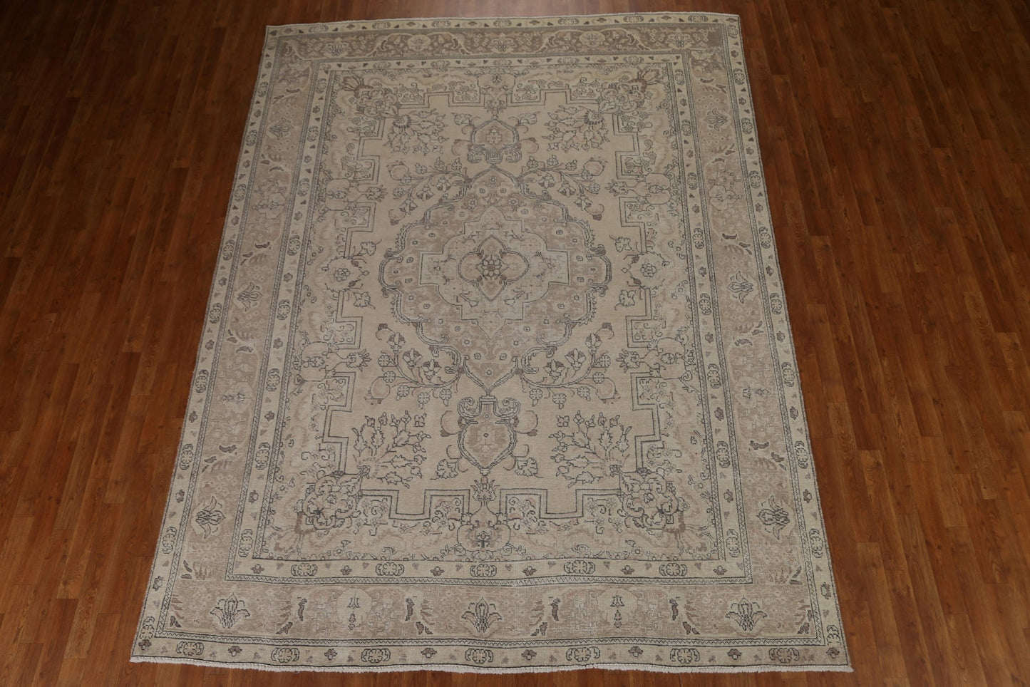 Distressed Muted Tabriz Persian Area Rug 8x11