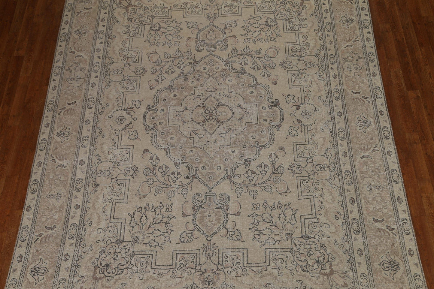 Distressed Muted Tabriz Persian Area Rug 8x11