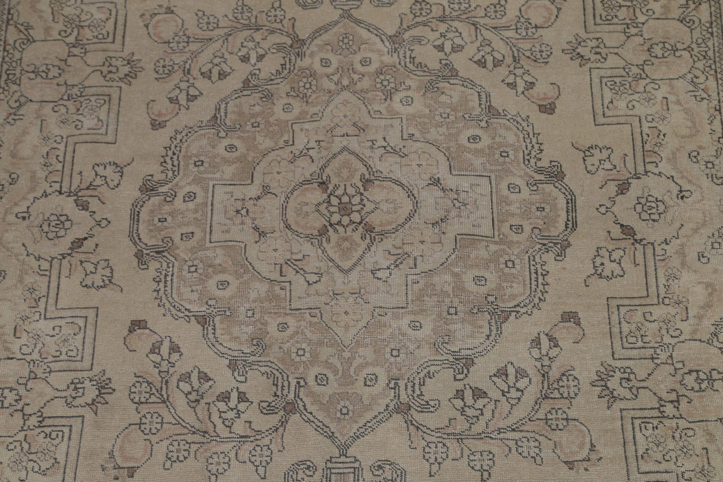 Distressed Muted Tabriz Persian Area Rug 8x11