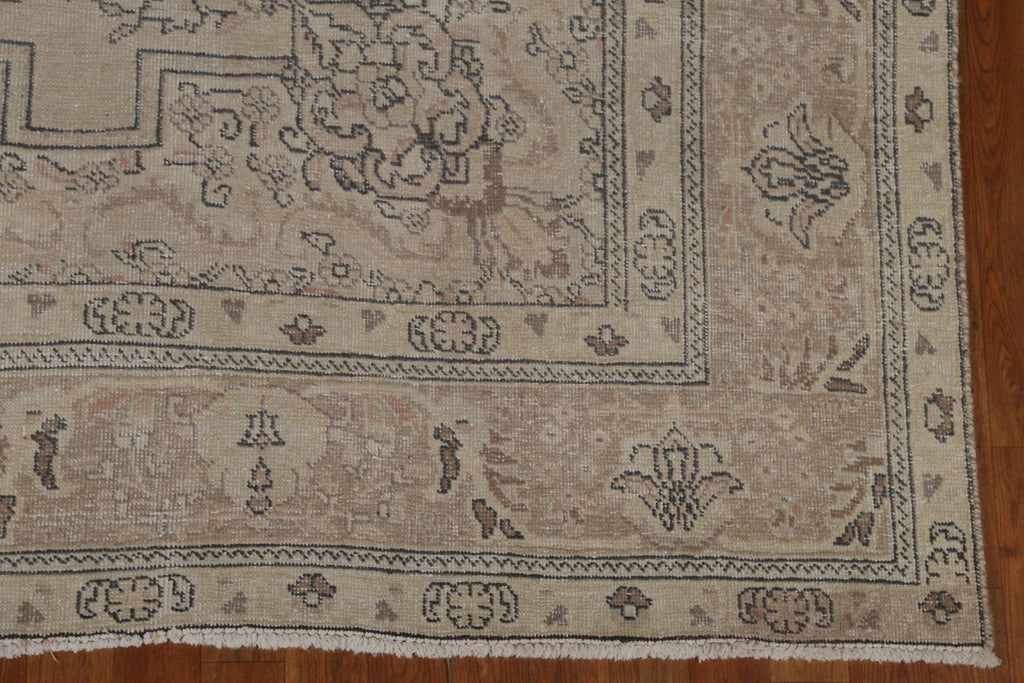 Distressed Muted Tabriz Persian Area Rug 8x11