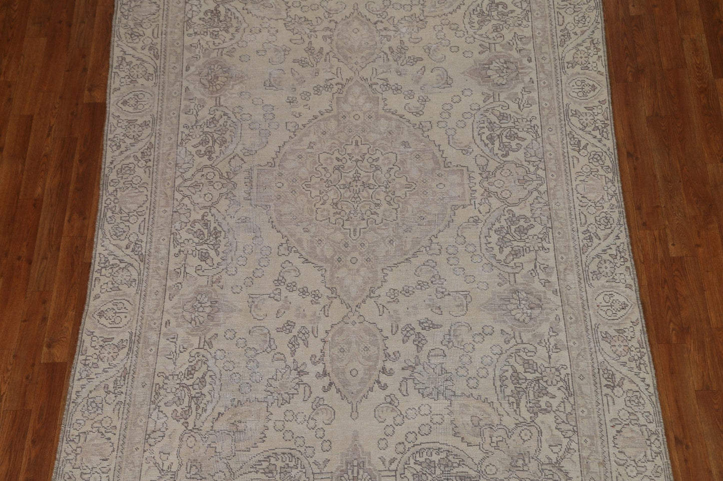 Distressed Muted Tabriz Persian Area Rug 6x9