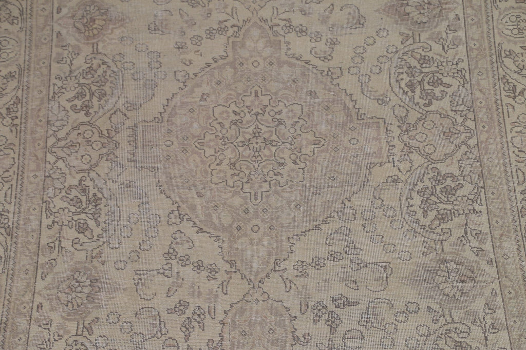 Distressed Muted Tabriz Persian Area Rug 6x9