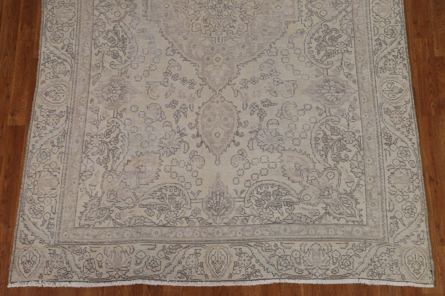 Distressed Muted Tabriz Persian Area Rug 6x9