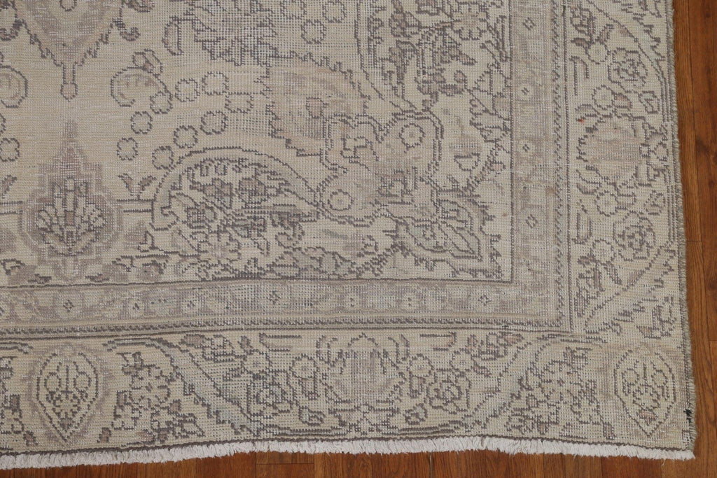 Distressed Muted Tabriz Persian Area Rug 6x9