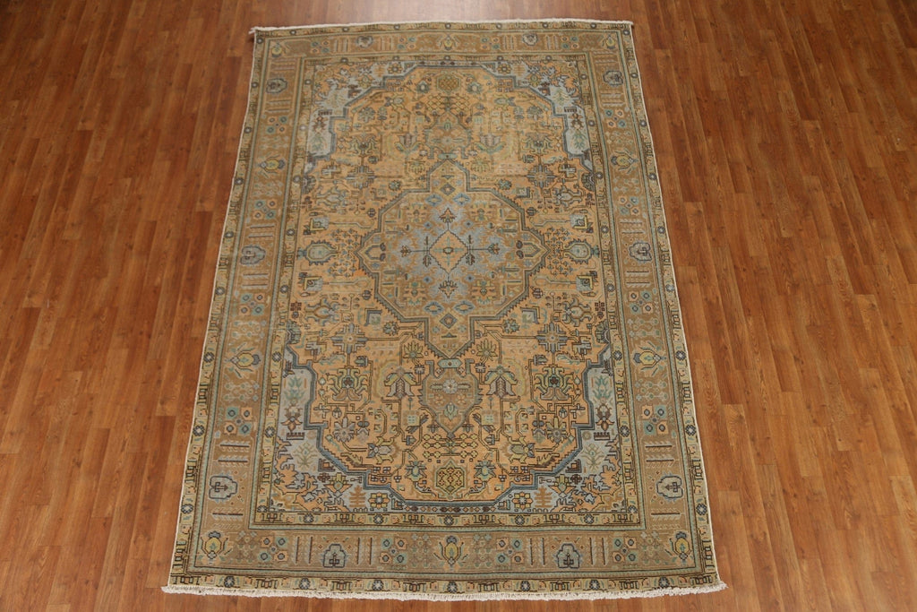 Geometric Tabriz Persian Area Rug 7x10