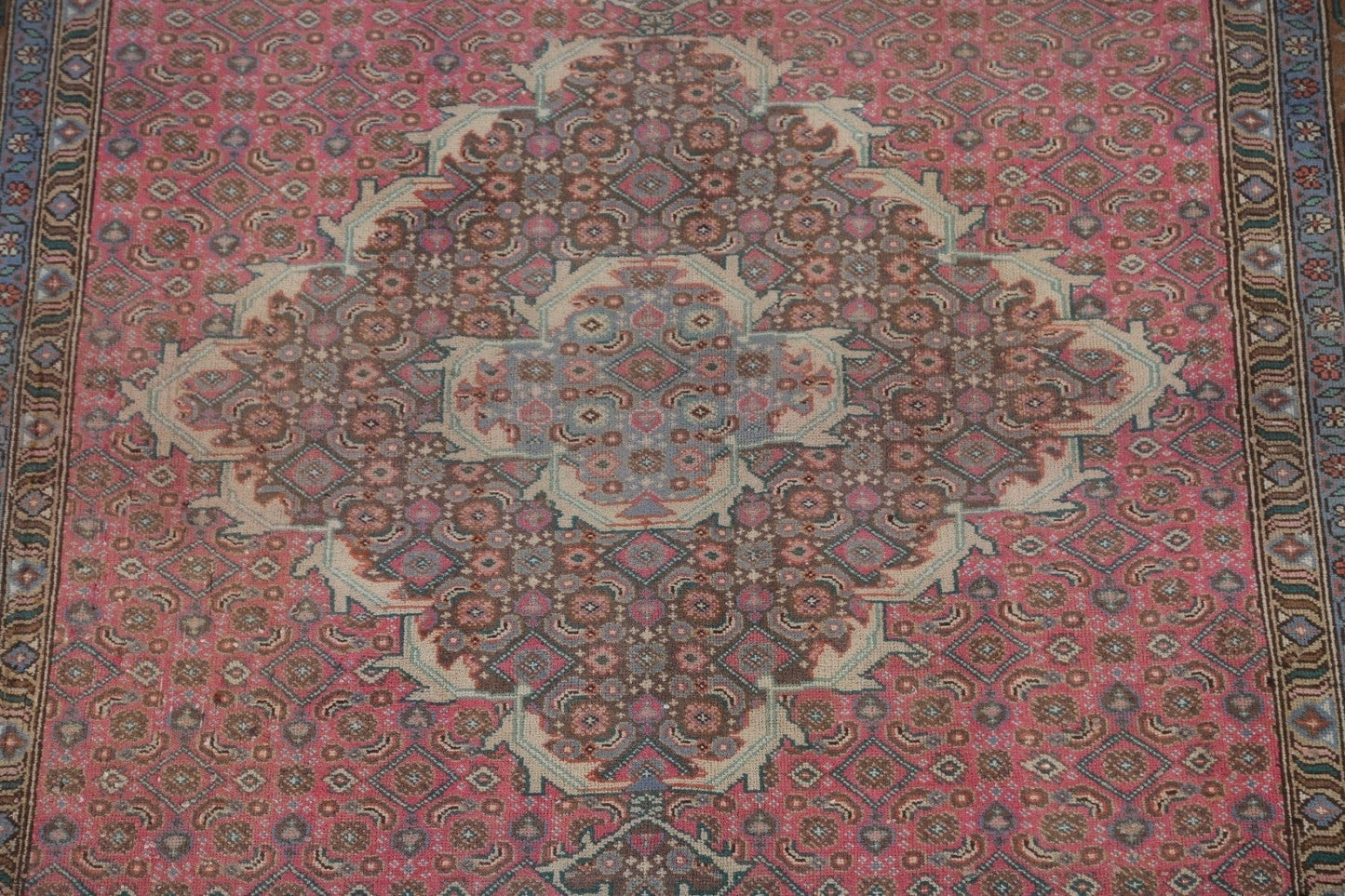 Pink Over-Dyed Tabriz Persian Area Rug 6x9