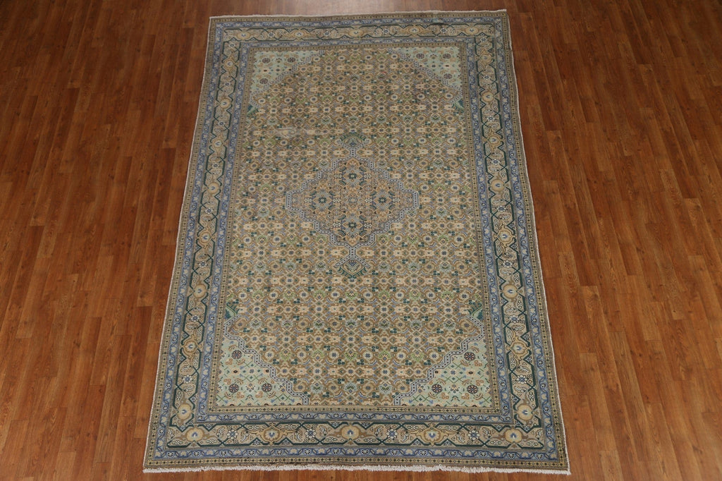 Vintage Wool Tabriz Persian Area Rug 6x9