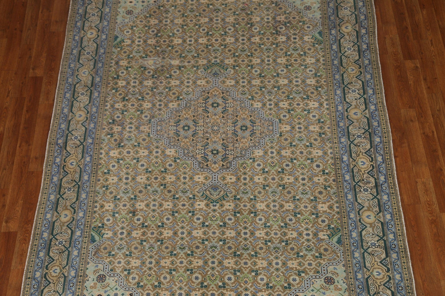 Vintage Wool Tabriz Persian Area Rug 6x9