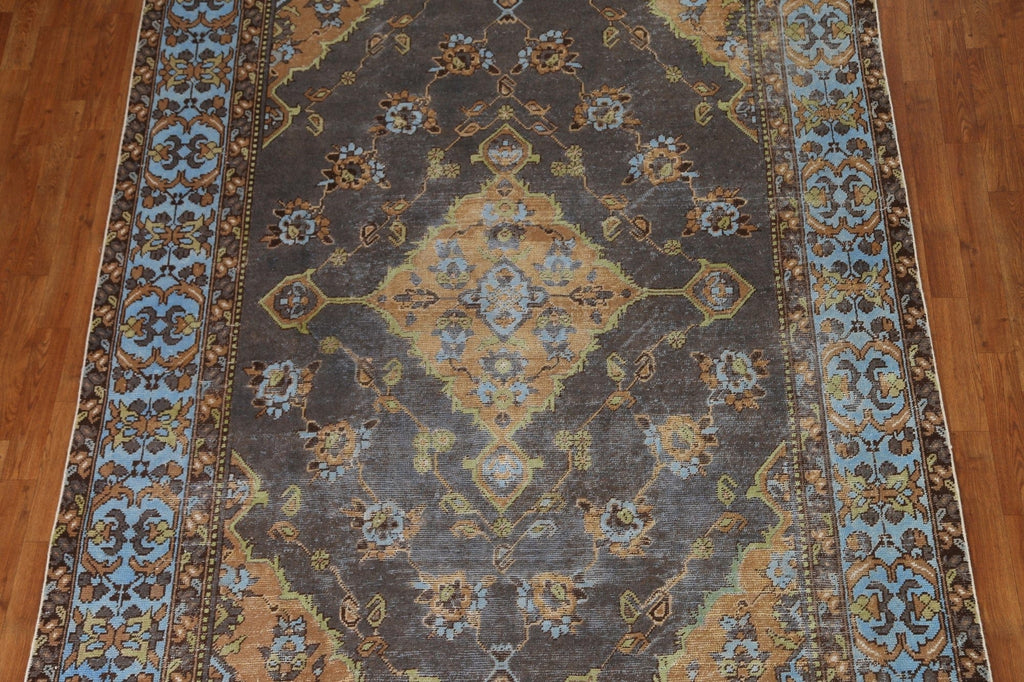 Over-Dyed Distressed Bakhtiari Persian Area Rug 7x9