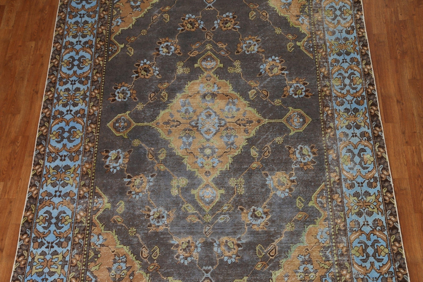 Over-Dyed Distressed Bakhtiari Persian Area Rug 7x9