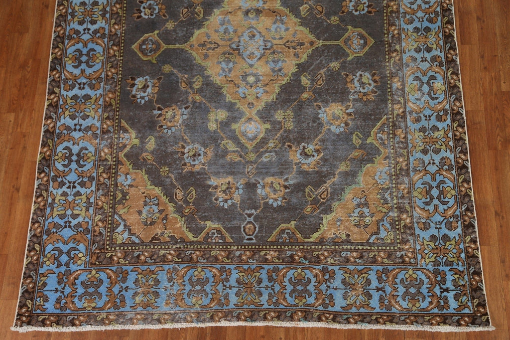 Over-Dyed Distressed Bakhtiari Persian Area Rug 7x9