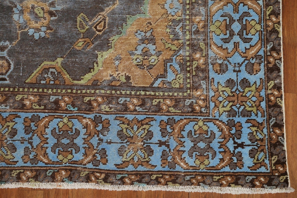 Over-Dyed Distressed Bakhtiari Persian Area Rug 7x9