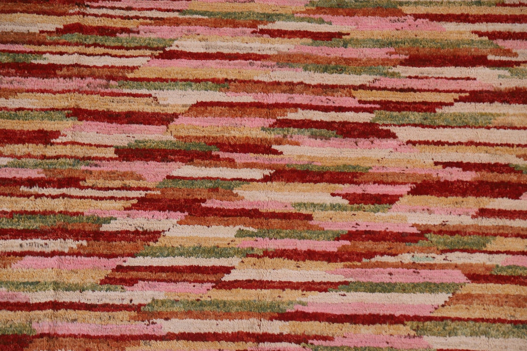 Striped Wool Moroccan Area Rug 7x10