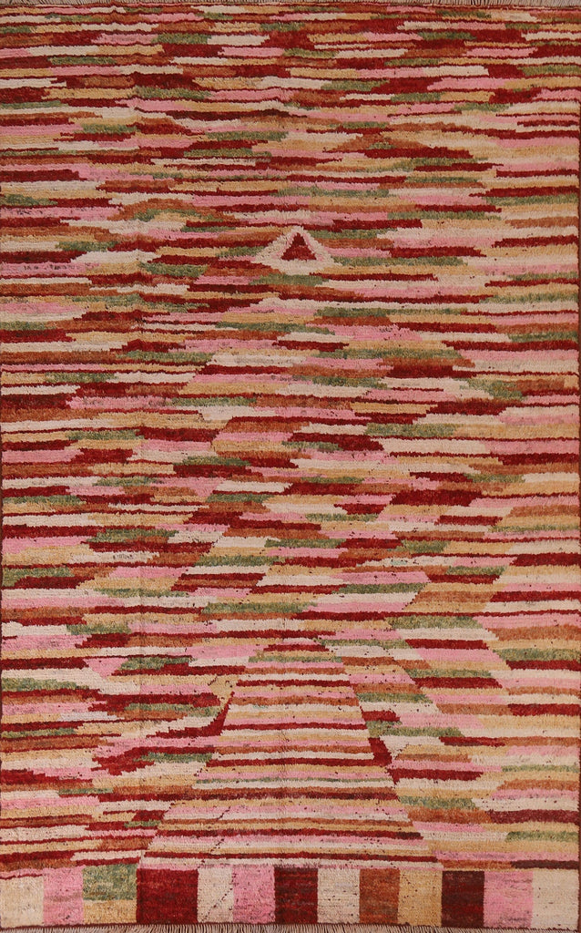 Striped Wool Moroccan Area Rug 7x10