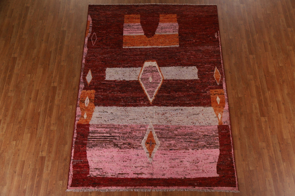 Wool Moroccan Oriental Area Rug 7x10