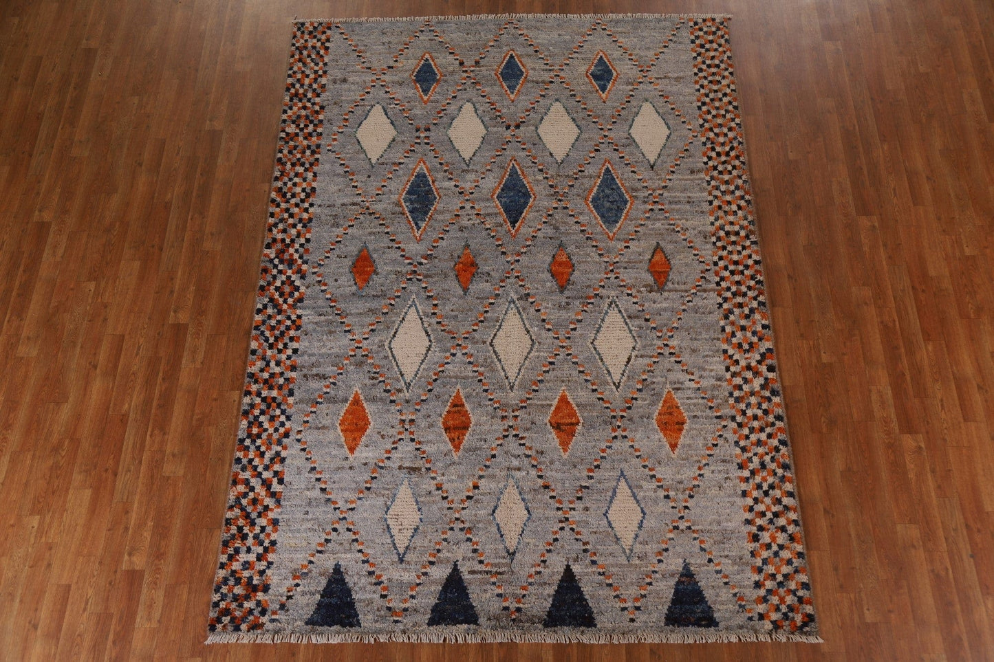 Trellis Wool Moroccan Area Rug 7x10