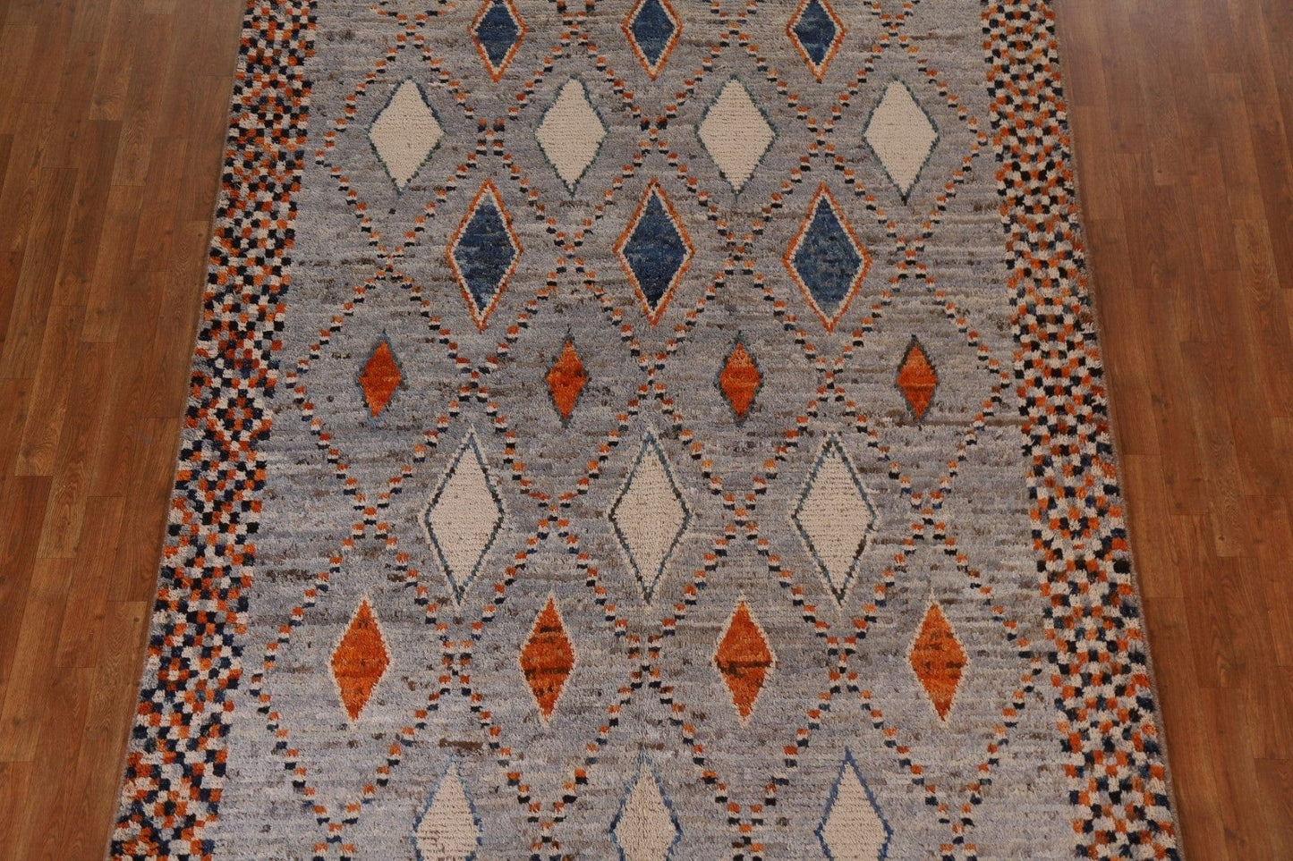 Trellis Wool Moroccan Area Rug 7x10