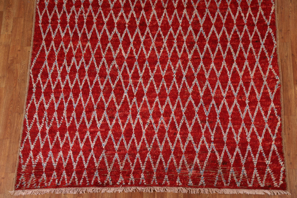 Trellis Red Moroccan Area Rug 6x10