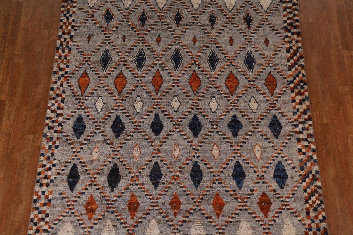 Trellis Gray Moroccan Area Rug 7x10