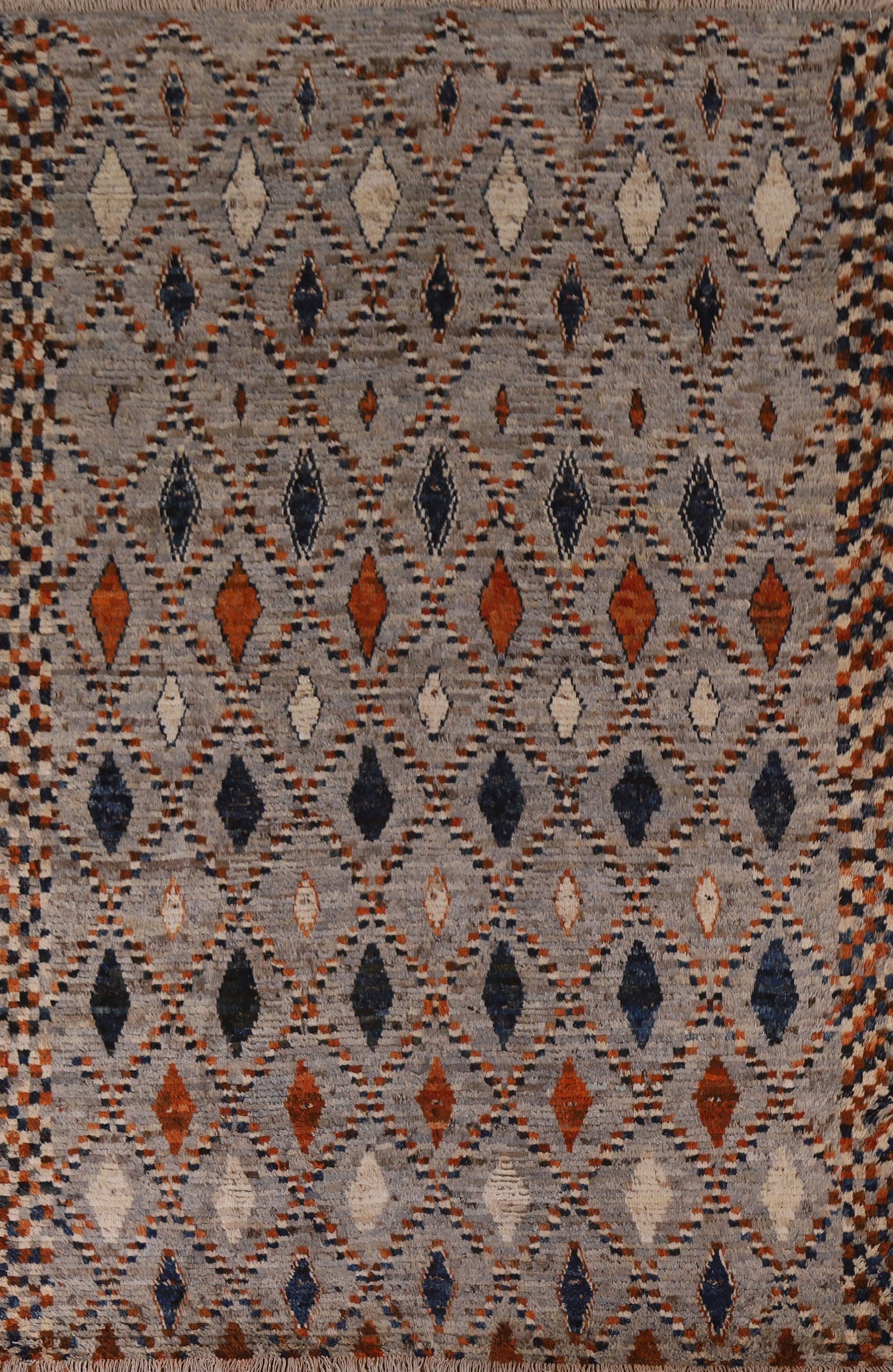 Trellis Gray Moroccan Area Rug 7x10