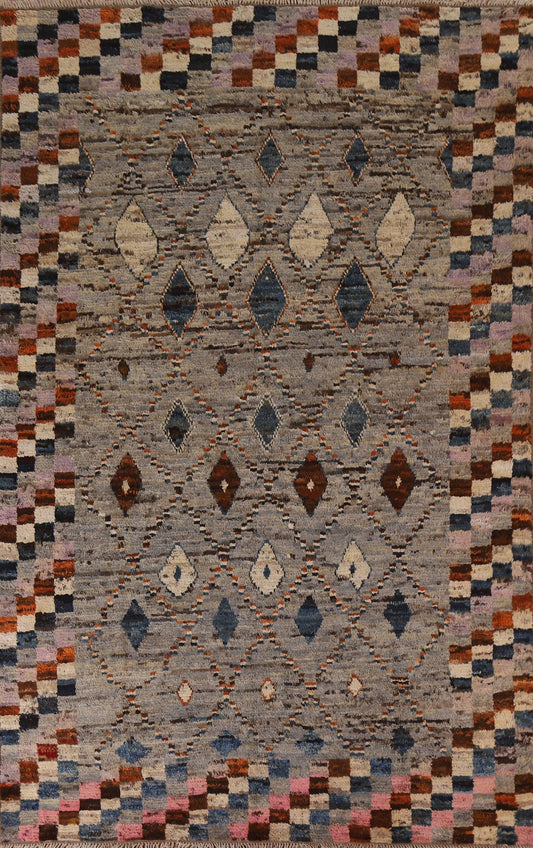 Checkered Moroccan Oriental Area Rug 7x10