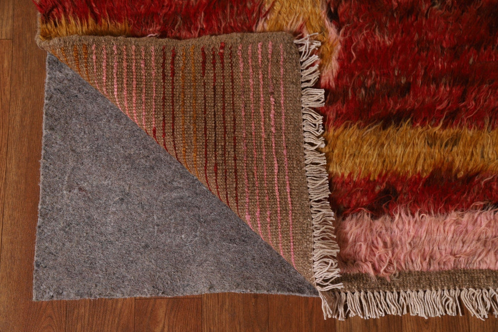 Pink Moroccan Berber Wool Area Rug 5x8