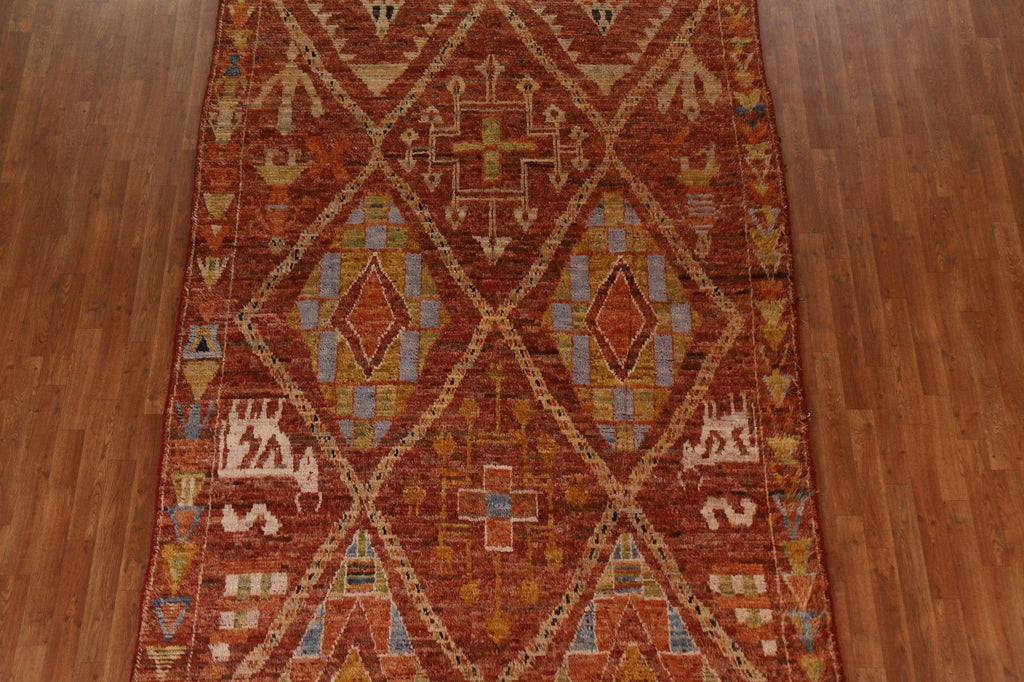 Tribal Moroccan Oriental Area Rug 7x10