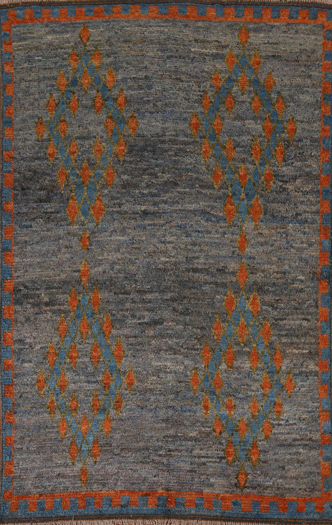 Blue/ Gray Moroccan Oriental Area Rug 5x8