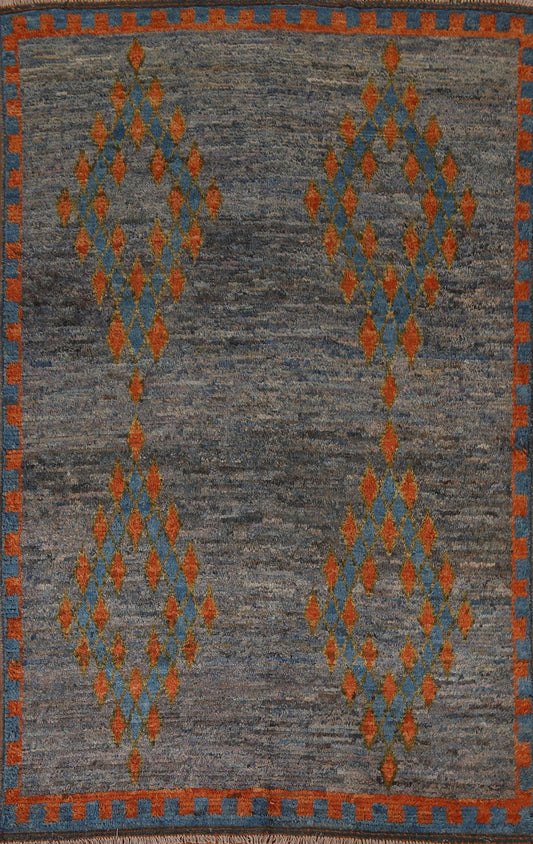 Blue/ Gray Moroccan Oriental Area Rug 5x8