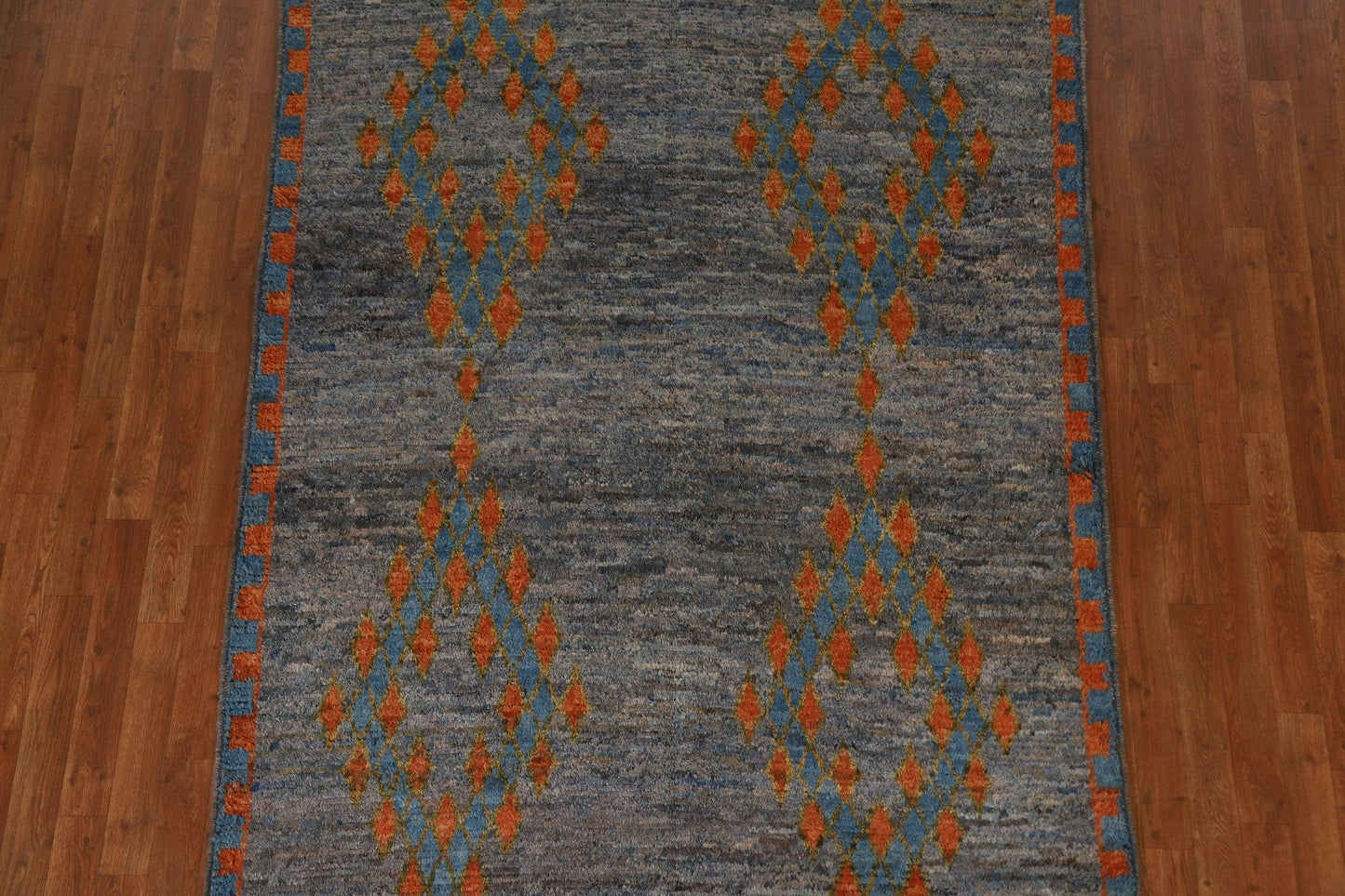 Blue/ Gray Moroccan Oriental Area Rug 5x8