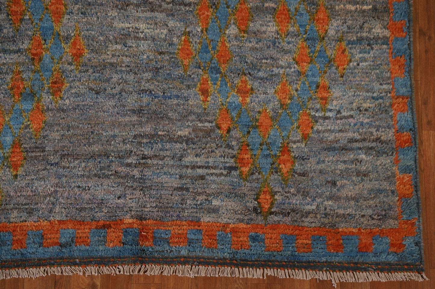 Blue/ Gray Moroccan Oriental Area Rug 5x8